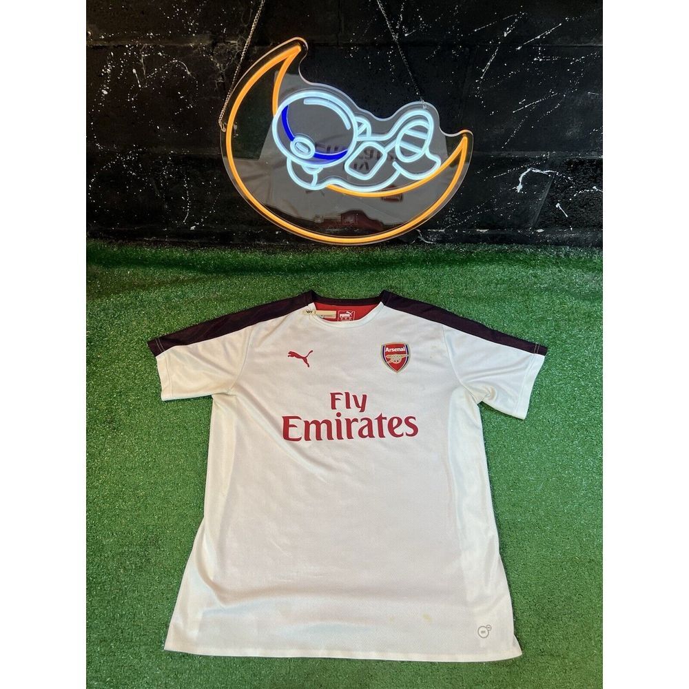 Puma Arsenal 2017-2018 Soccer Jersey Futbol White/Red Men's Size XL Blank